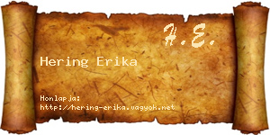 Hering Erika névjegykártya